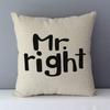 Popular Phrase Words Letters Printed Couch Cushion Home Decorative Pillows 45X45Cm Cotton Linen Square Cushions \"Love You More\