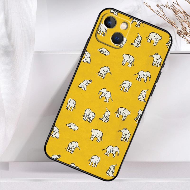 Милый чехол для телефона с изображением слоненка для iPhone 16 15 14 13 12 11 Pro Max Mini X XR XS Max 7 8 Plus задняя крышка