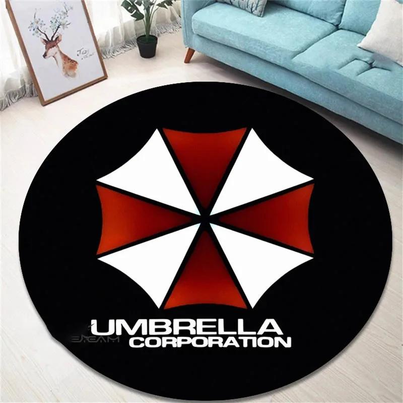 R-Resident Evil Ковер круглый с принтом Umbrella для гостиной, спальни, красивые коврики, нескользящий коврик для двери, напольные коврики, подарок на день рождения