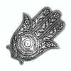 Hamsa Hand Incense Holder Polished Aluminium 14cm