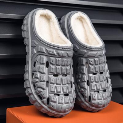 Модные осенне-зимние водонепроницаемые хлопковые тапочки, мужские сумки и домашние тапочки, комнатная обувь для послеродового периода, плюшевая обувь для пары