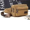 Men's Durable Canvas Waist Bag: Multifunctional, Wear-Resistant, Large Capacity for Construction and Work