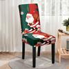 Christmas Chair Cover Dustproof Cartoon Santa Snowman Print Stretchable Fabric Anti-slip New