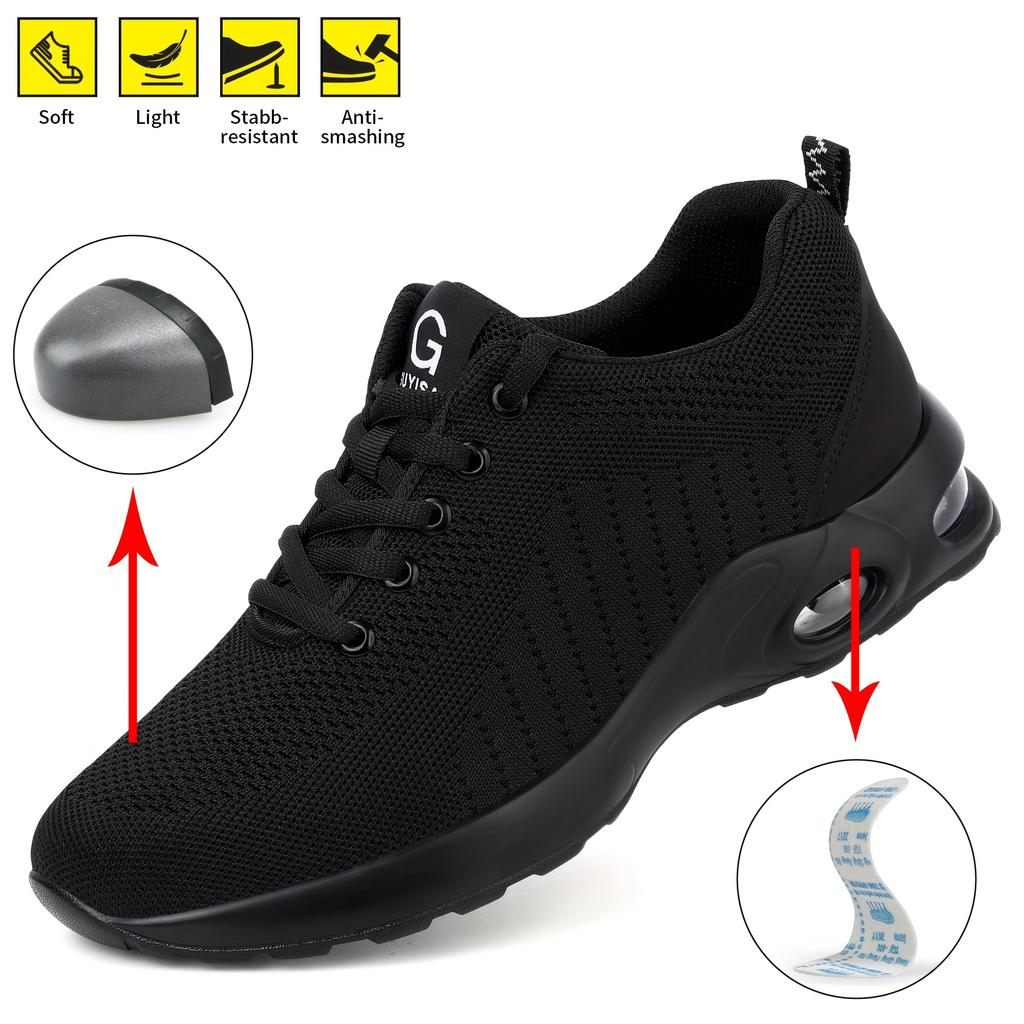 Air Cushion Work Safety Shoes For Men Women Breathable Work Sneakers Steel Toe Shoes Anti-Puncture Safety Protective Shoes 36-46