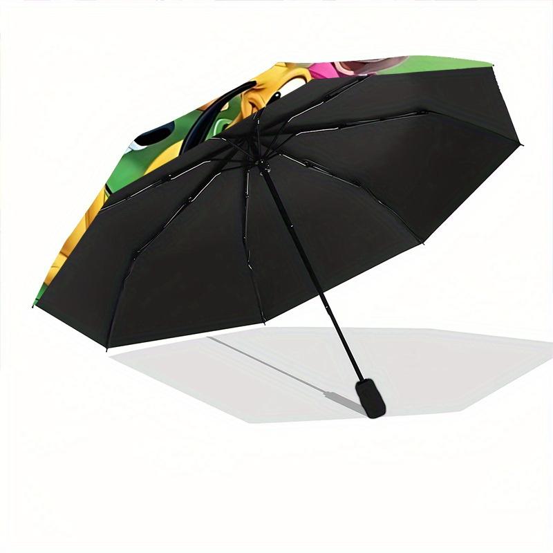 1pc Mickey Mouse Automatic Folding Umbrella, 8-Rib Portable & Foldable Design,  Highqualityy0722058
