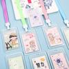 Student Cartoon Clear Badge Holder with Lanyard for ID or Bus Card