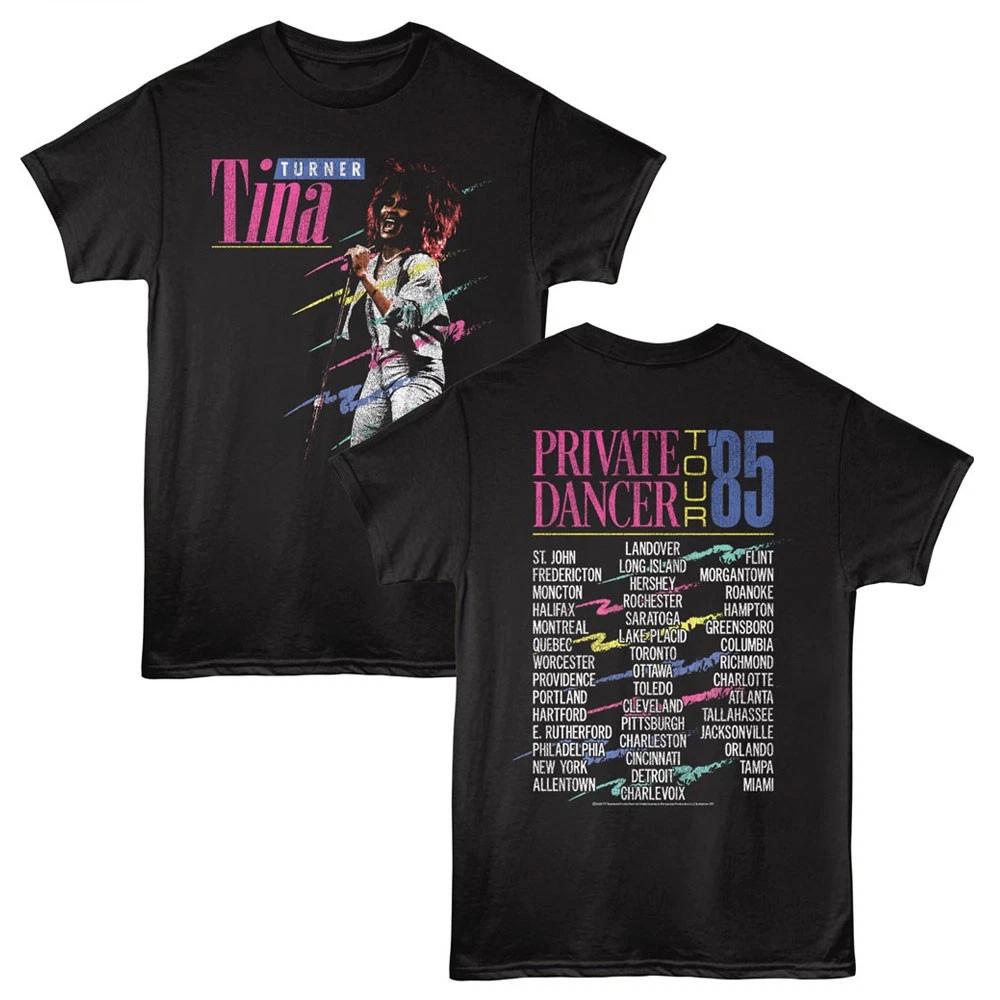 Tina Turner Private Dancer Tour Locations 85 Men's T Shirt Soul Rock Music