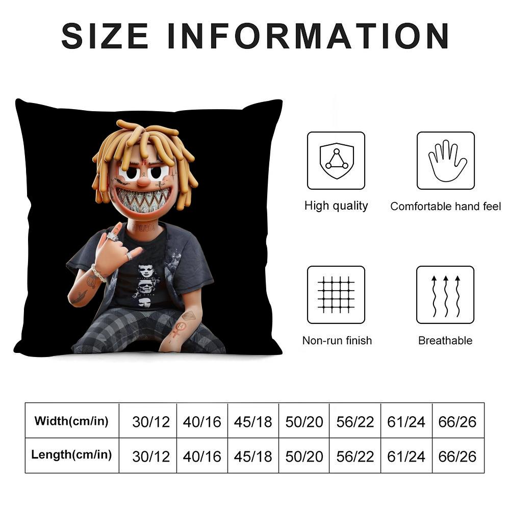 T-Trippie R-Redd Рэпер Наволочка Подушки Ультра Мягкая Кожаная Ткань Облачный Комфорт и Скрытая Молния
