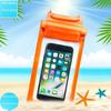 6.7 Inch PVC Waterproof Mobile Phone Bag with Triple Zipper for Swimming and Drifting