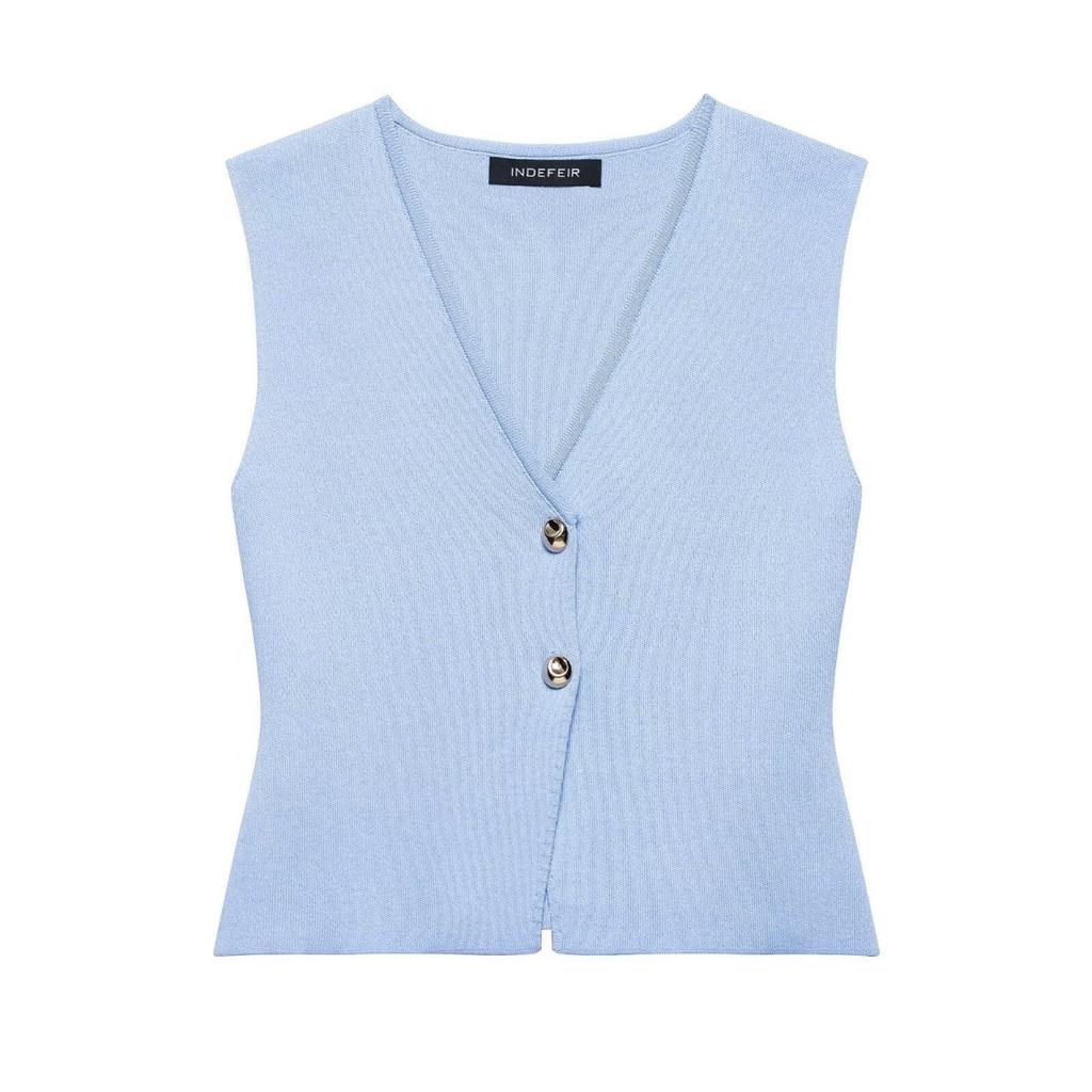 LYRIA Женский юбочный костюм Винно-красный Вязаный V-образный вырез Без рукавов Приталенный жилет + Однотонная юбка макси с высокой талией и молнией Пэчворк Уличный