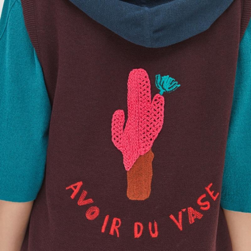  Benetton Benetton Caters вышитый вязаный жилет Bakv01041 Wi