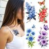 9Pcs Flower Temporary Tattoo Stickers For Women Body Art Fake Tattoo Sexy Rose Butterfly Peony Little Daisy Waterproof Tattoos