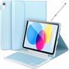 Совместимый чехол-клавиатура Bluetooth с магнитным креплением для iPad 10-го поколения A16 10,9"