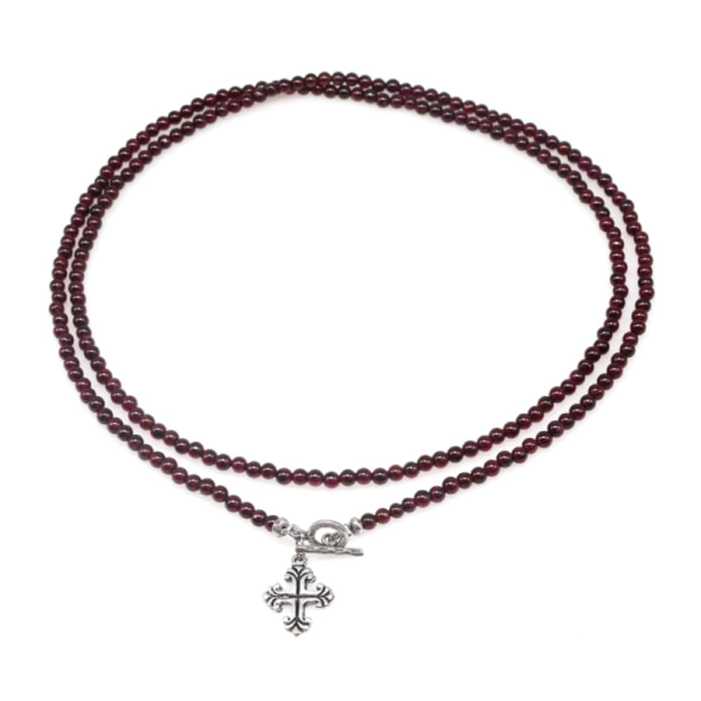 Подвеска из драгоценного камня, ожерелье с крестом, ожерелье с гранатом, подвеска 24Ne-231521