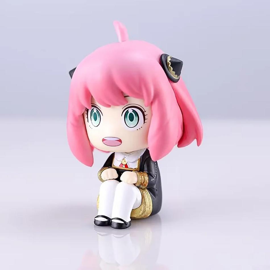 SPY×FAMILY Figure Anime Cute Kawaii Sitting Look Up Figure Toy Doll Desk Decoration For Children Adults Fans Birthday Gifts