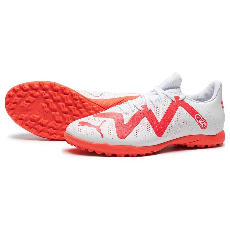 Puma Будущая игра Удобный Универсальный TT (Резиновые шипы) Футбольные бутсы Мужские Футбольные бутсы Белые Красные 107381-01