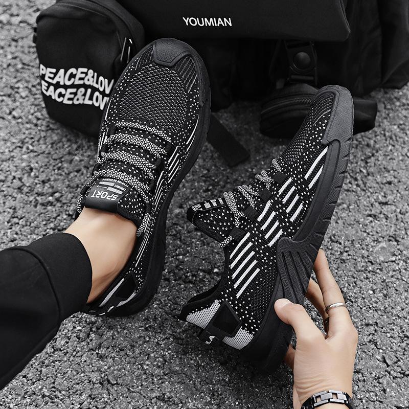 Новые весенние сетчатые туфли, дышащие, модные, модные кроссовки, мужские повседневные кроссовки на толстой подошве