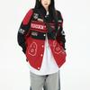 Detachable 2-in-1 American Racer Suit Women Moto Jacket Mini Skirt 2-Piece Set
