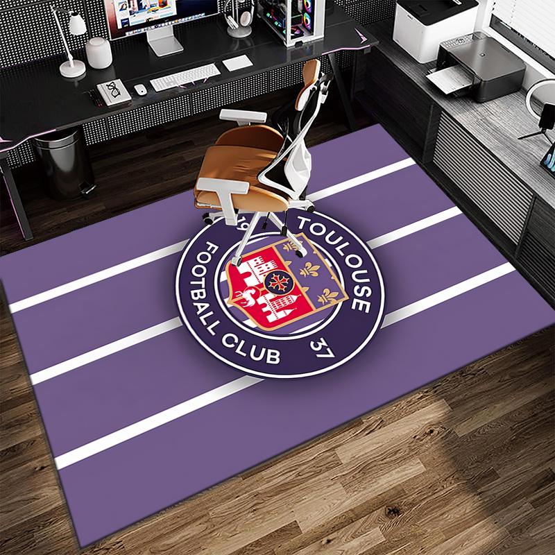 1PC Toul-ouse Football Rug Game Carpet, Floor Mat for Bedroom Living Room Entryway Rug, Home Decor Idea Gift for Christmas birthday
