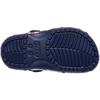 Crocs Классические клоги Нескользящие Износостойкие Низкие Детские туфли Сине-белые Для младенцев и малышей