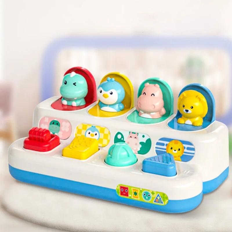 Игрушки Образовательные игрушки Игрушки Игрушки Pop Up Игрушка Pop Up Животные Сенсорная игрушка для младенцев Монтессори Причина и следствие Малыш 12-18 месяцев