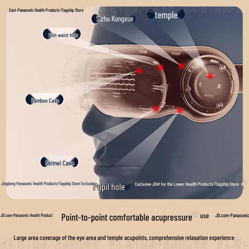 Panasonic EW-RAD12W Airbag Eye Massager with Heat and Bluetooth CN plug (adapter included)