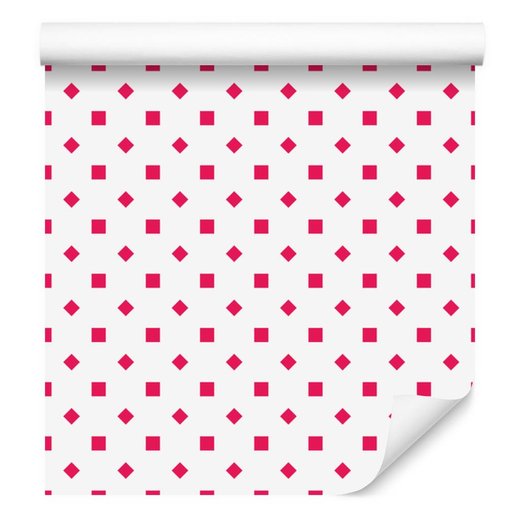 Dots wallpaper white with powder pink center for living room and bedroom 50x1000