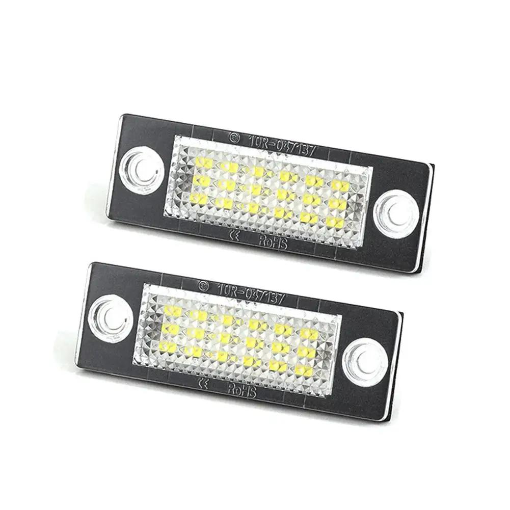 2Pcs Car LED License Plate Light Number Lamps for VW Golf Passat B5 Caddy 3 K5 Touran Superb 3U4 G1X8