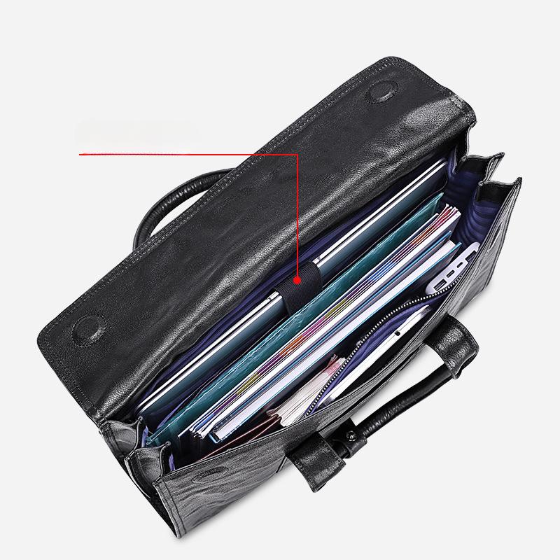 Мужская сумка из натуральной кожи Мужская сумка-портфель из натуральной кожи большой вместимости