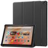 Kepuch Custer Case Compatible with Fire HD 10 PU Leather Lightweight Cover Black 2023, -