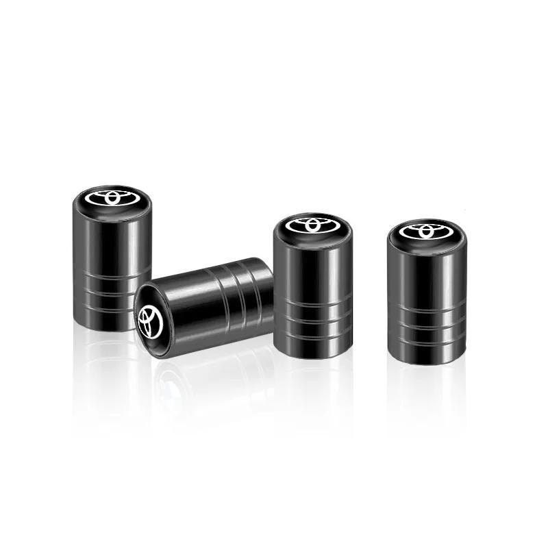 4Pcs/Set Metal Car Wheel Tire Air Valve Core Caps Auto Accessories For Toyota Corolla Chr rav4 prius Yaris Hilux auris avensis CWD1