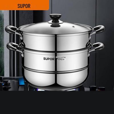 Пароварка двухъярусная из нержавеющей стали 304 Supor