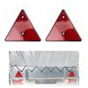 Red Rear Reflectors Triangle Reflective for Gate Posts Safety Reflectors Screw Fit for Trailer Motorcycle Caravan Truck