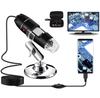 Bysameyee USB Digital Microscope 40X-1000X, 8 LED Magnifying Endoscope Camera with Carrying Case and Metal Stand, Compatible with Android, Windows 7,