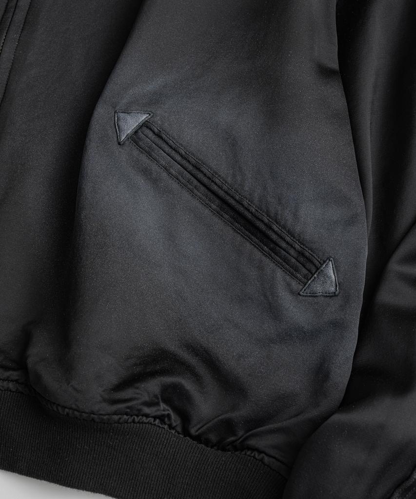 Beheavyer Washed Wool Souvenir Jacket Black