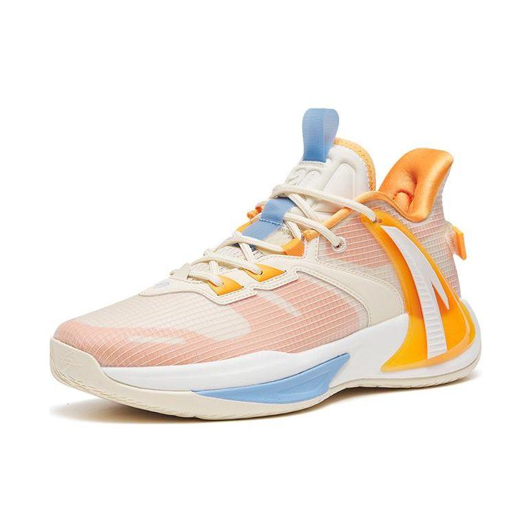Anta Jump 2.0 GH Comfortable Daily Shock Absorption Non-Slip Wear-Resistant Low-Top Basketball Shoes Men Sneaker Orange White 112311602-4