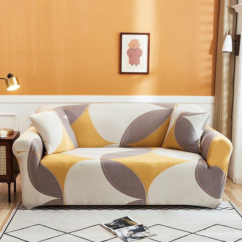 Geometric Art Storm Sofa Cover, Soft and Comfortable, Elegant and Beautiful, Elastic Fabric Design, Brings Vitality To Home, Furniture Protection