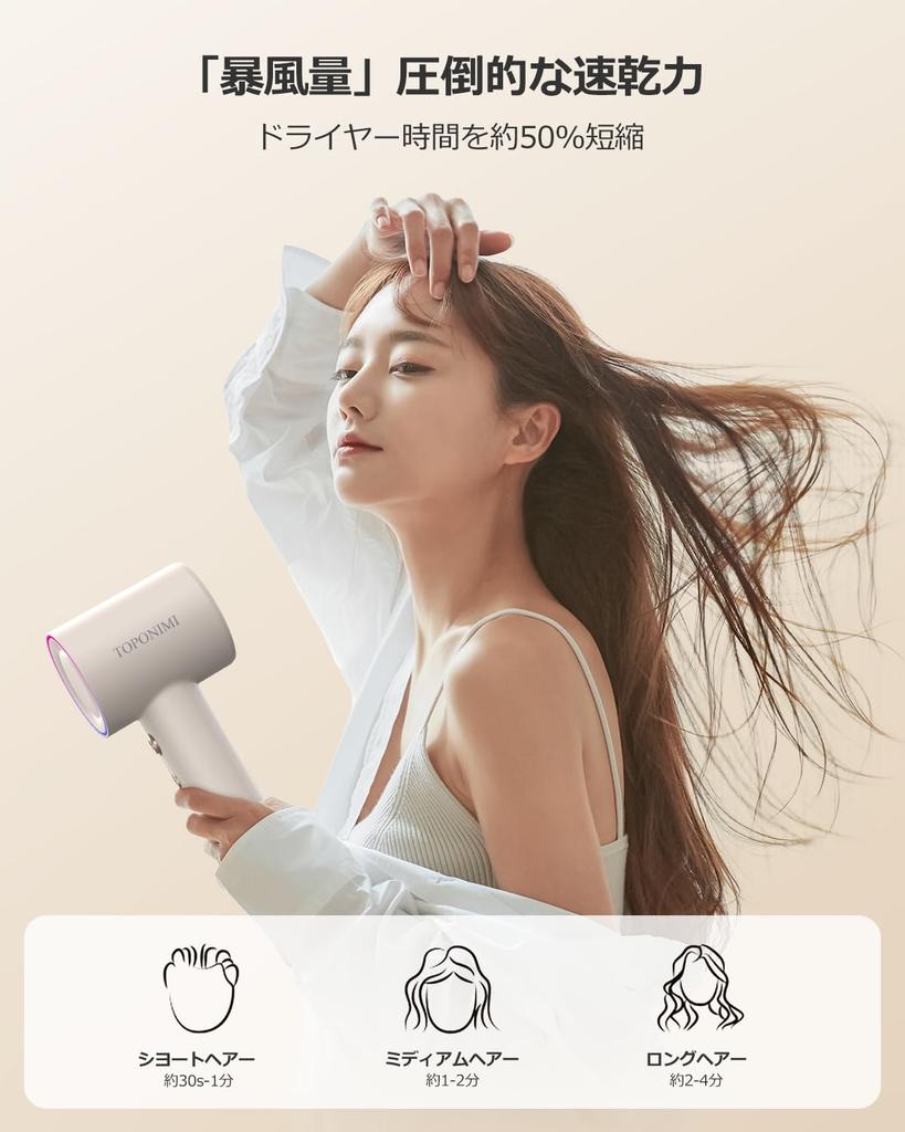 Фен для волос Большой воздушный фен Рейтинг популярности Фен 1200 Вт 100 В Бесщеточная технология двигателя 100 миллионов отрицательных ионов Высокая концентрация волос