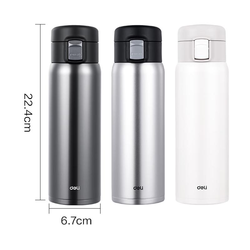 Deli LL625 316 Stainless Steel Insulated Mug with Pop-up Lid