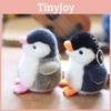 Charming Grey Black Penguin Plush Keychain Kids Bookbag Accessory Gift