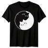 Yin Yang Cats Kitten Mens T-Shirt Womens Tee Graphic Unisex Top