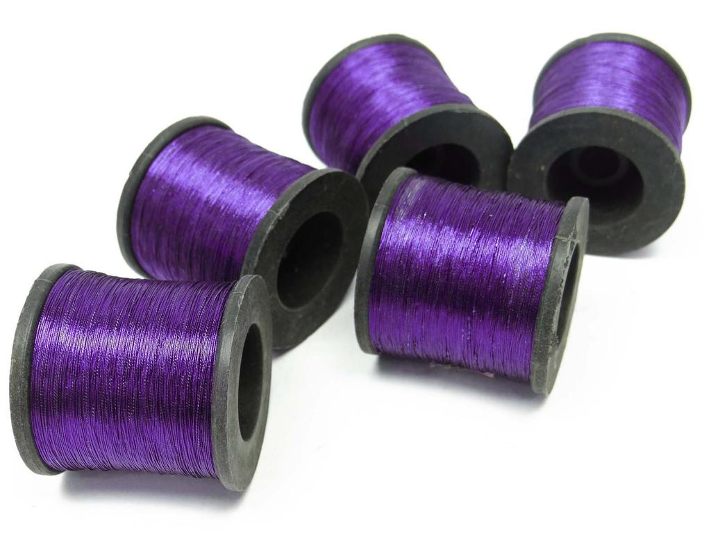 Лот из 5 шт. Полиамидная катушка, стегальная машина, металлик, оранжевый