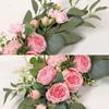 Welcome Sign Flower Swag Wedding for Wedding Party Reception Entrance Welcome Sign Artificial Silk Flowers Wall Hanging Ornament Decor