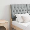 Upholstered Headboard Light Grey 120 cm Solid Pine Wood
