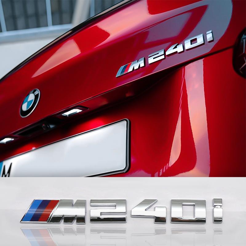 ABS Car Letters M Logo Sticker Rear Trunk Emblem Badge For BMW Mlogo M125i M135i M140i M235i M240i M320i M330i M340i M350i M440i KS6