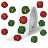 500 Pieces 1 Inch Christmas Stickers Roll For Envelope - 10 Designs Shape Round Merry Christmas Sticker Self Adhesive Tag Seals Labels For Holiday