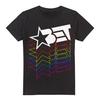 BET Mens Cascading Rainbow Logo T-Shirt