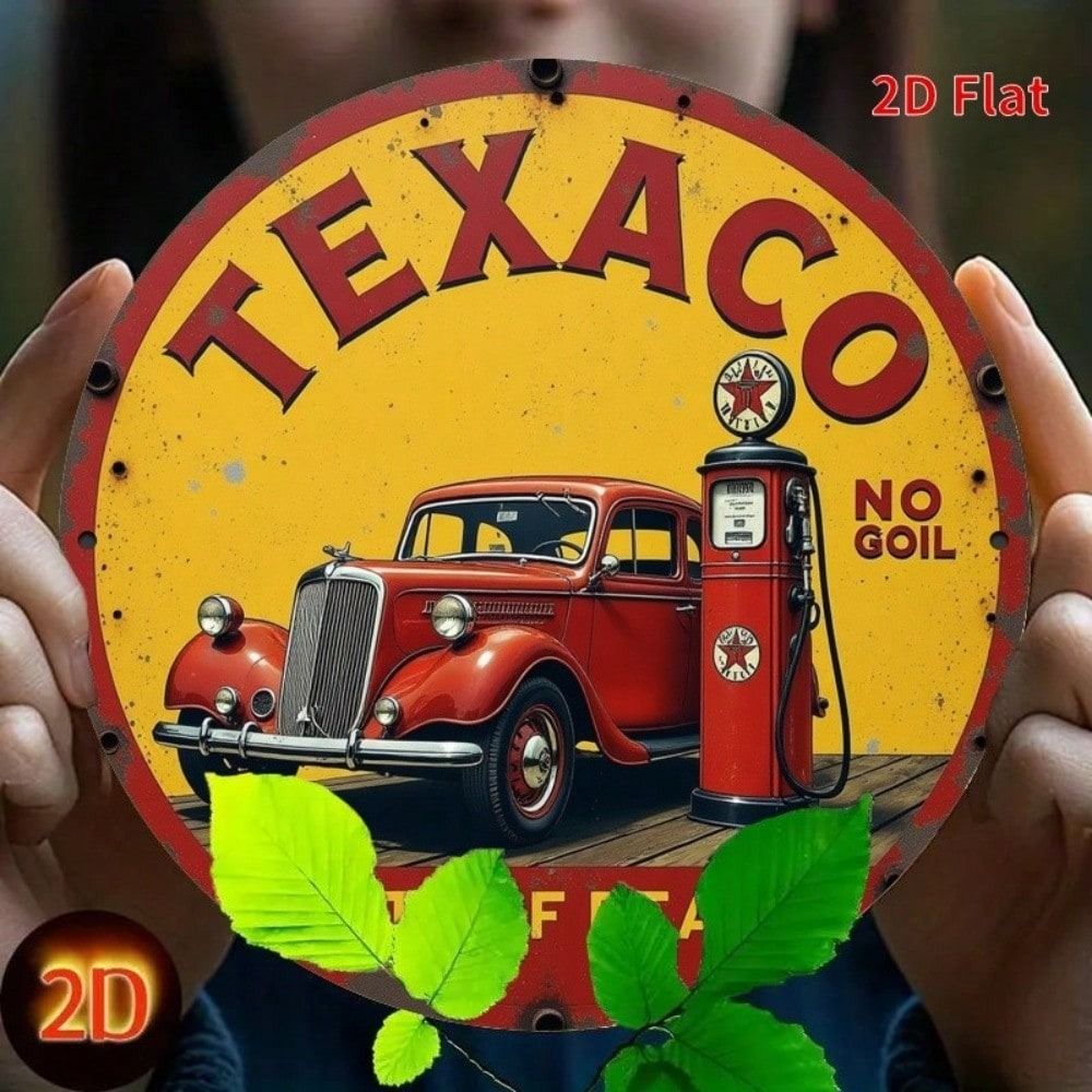 Винтажная металлическая табличка Texaco 20x30 см Ретро настенный декор для гаража