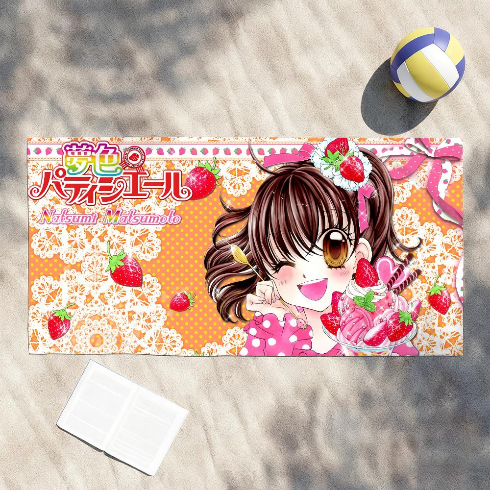 Классическое аниме Y-Yumeiro Patissiere Girl Полотенце Душ Сауна Путешествия Спа Быстросохнущие Аксессуары для спортзала Мягкие Большие Пляжные Полотенца