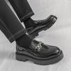 Fashion Men Thick Soled Leather Shoes Business Formal Loafers Casual Shoe Classic Comfortable Fashion Luxury  Dating Party Driving Shoes